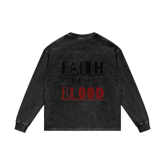 Acid Wash Oversize Long Sleeve T-Shirt