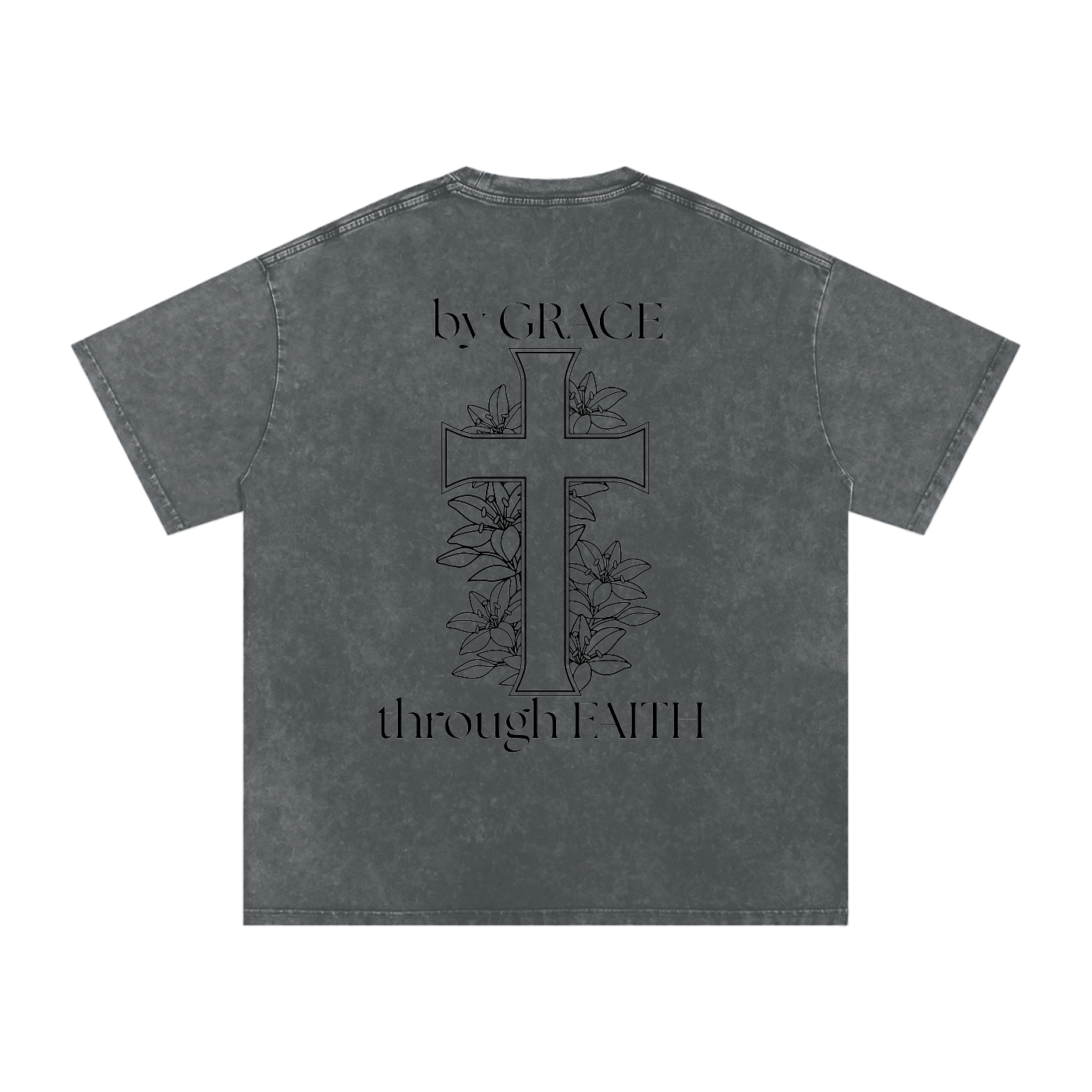 By Faith Acid Wash Oversize T-Shirt