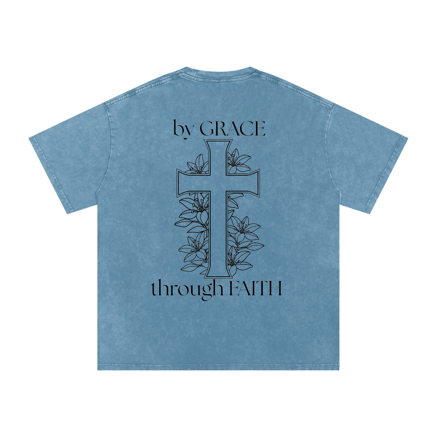 By Faith Acid Wash Oversize T-Shirt