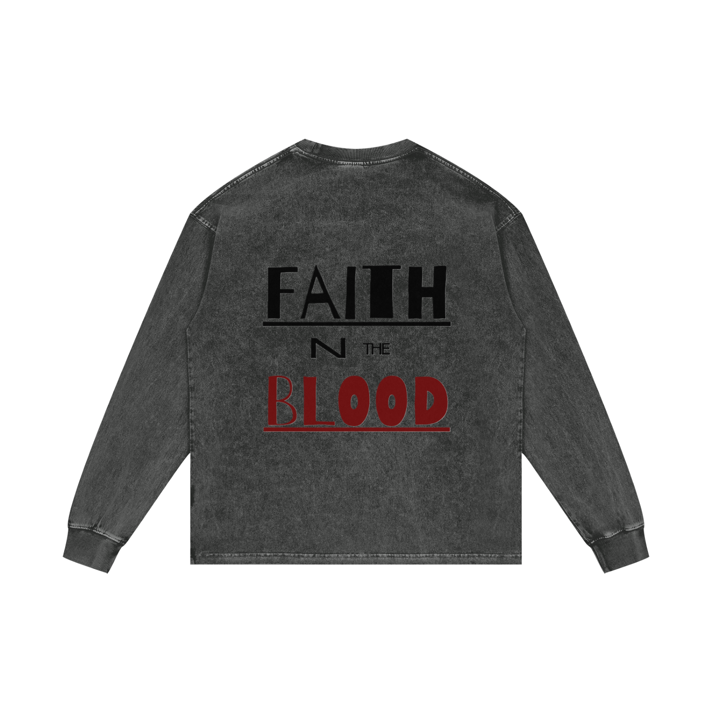 Acid Wash Oversize Long Sleeve T-Shirt