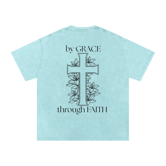 By Faith Acid Wash Oversize T-Shirt