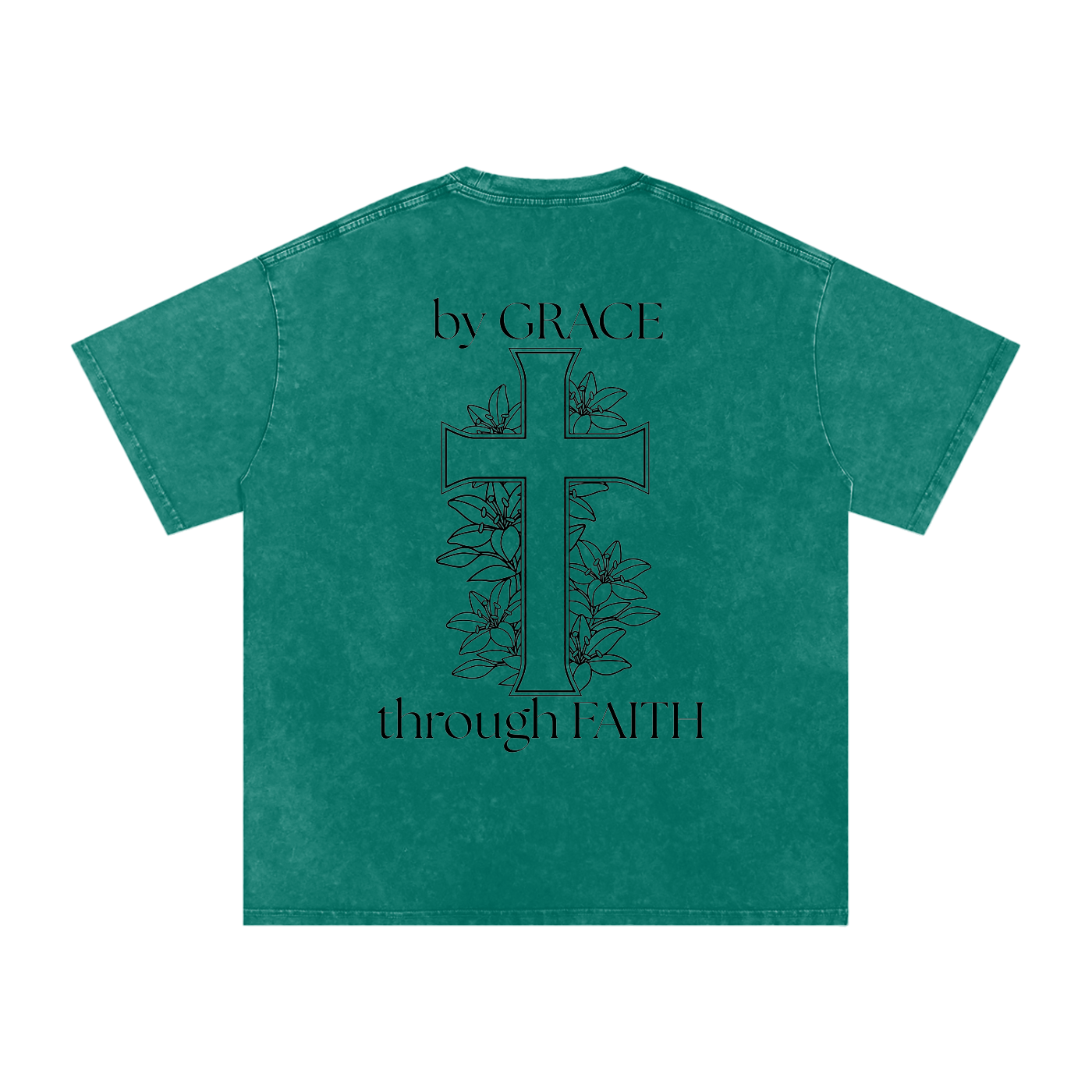 By Faith Acid Wash Oversize T-Shirt