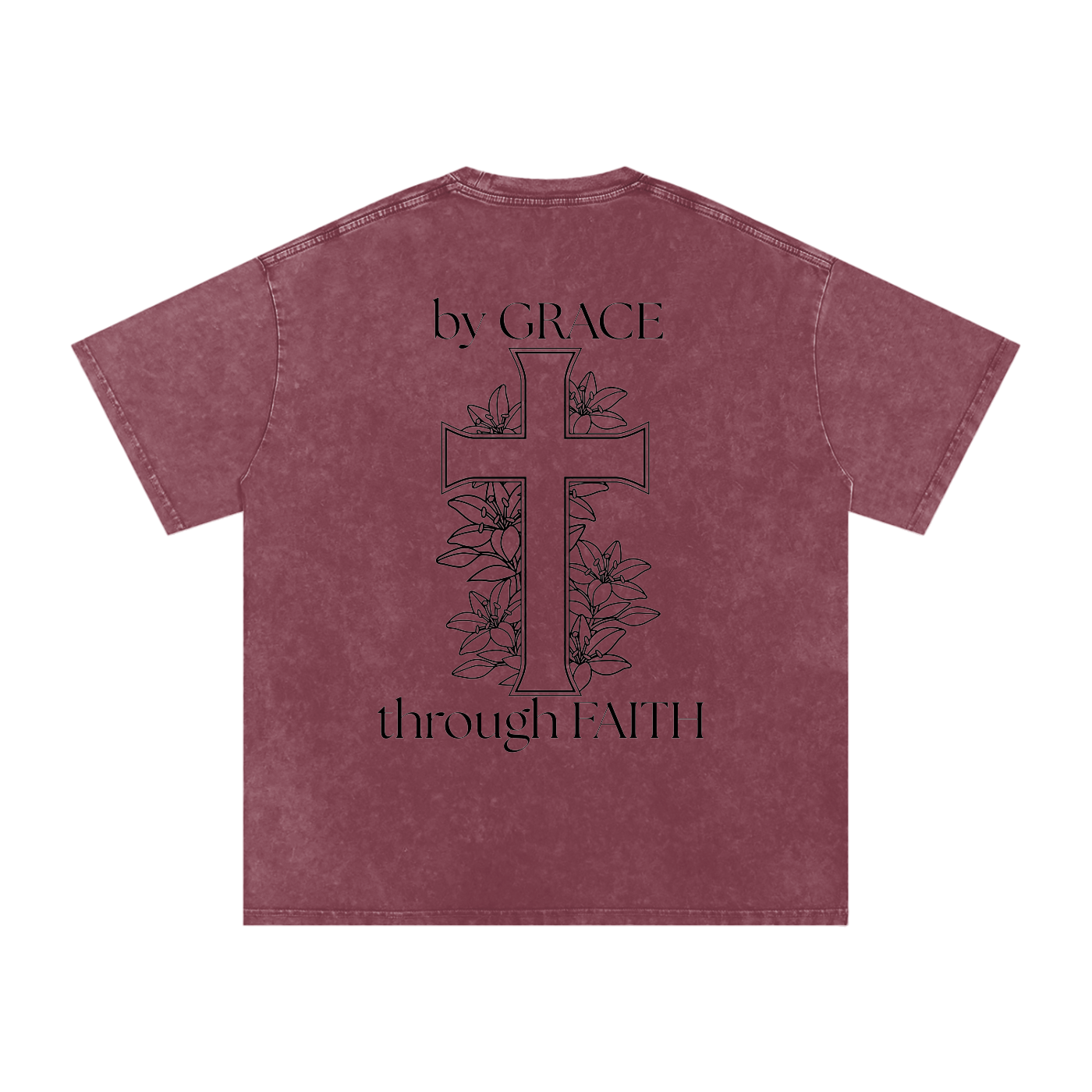 By Faith Acid Wash Oversize T-Shirt