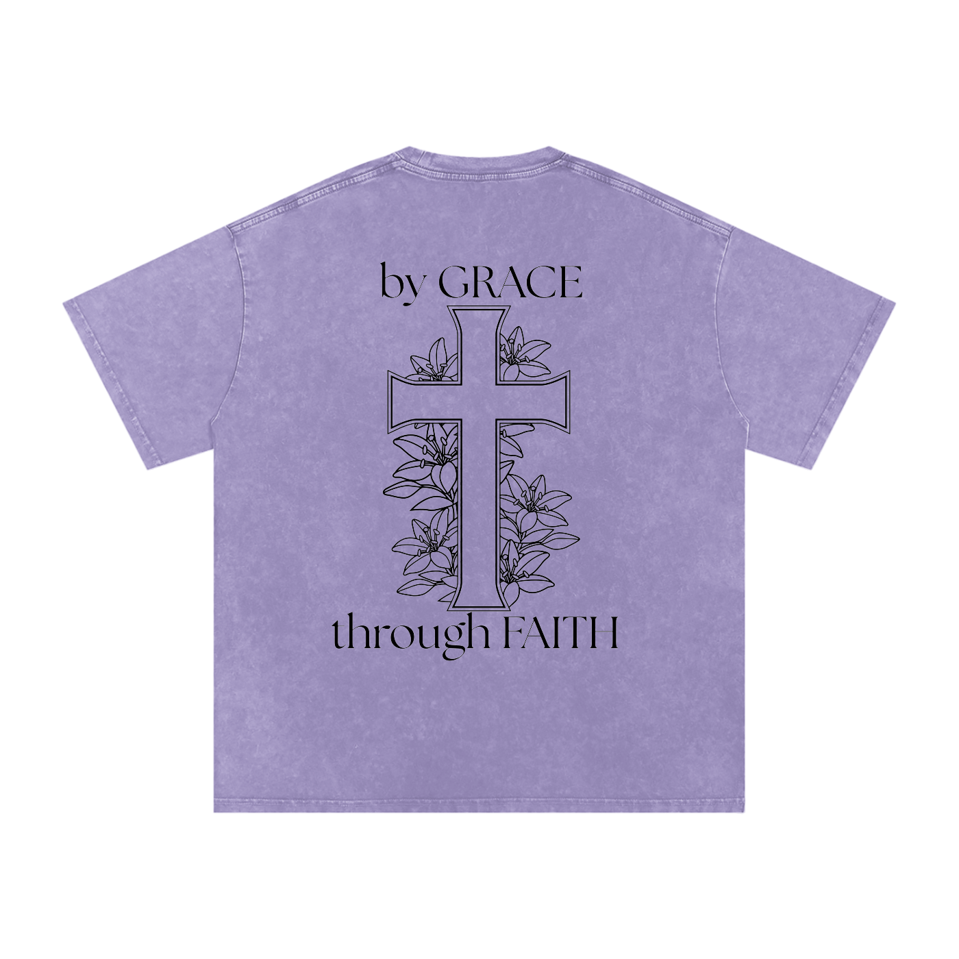 By Faith Acid Wash Oversize T-Shirt