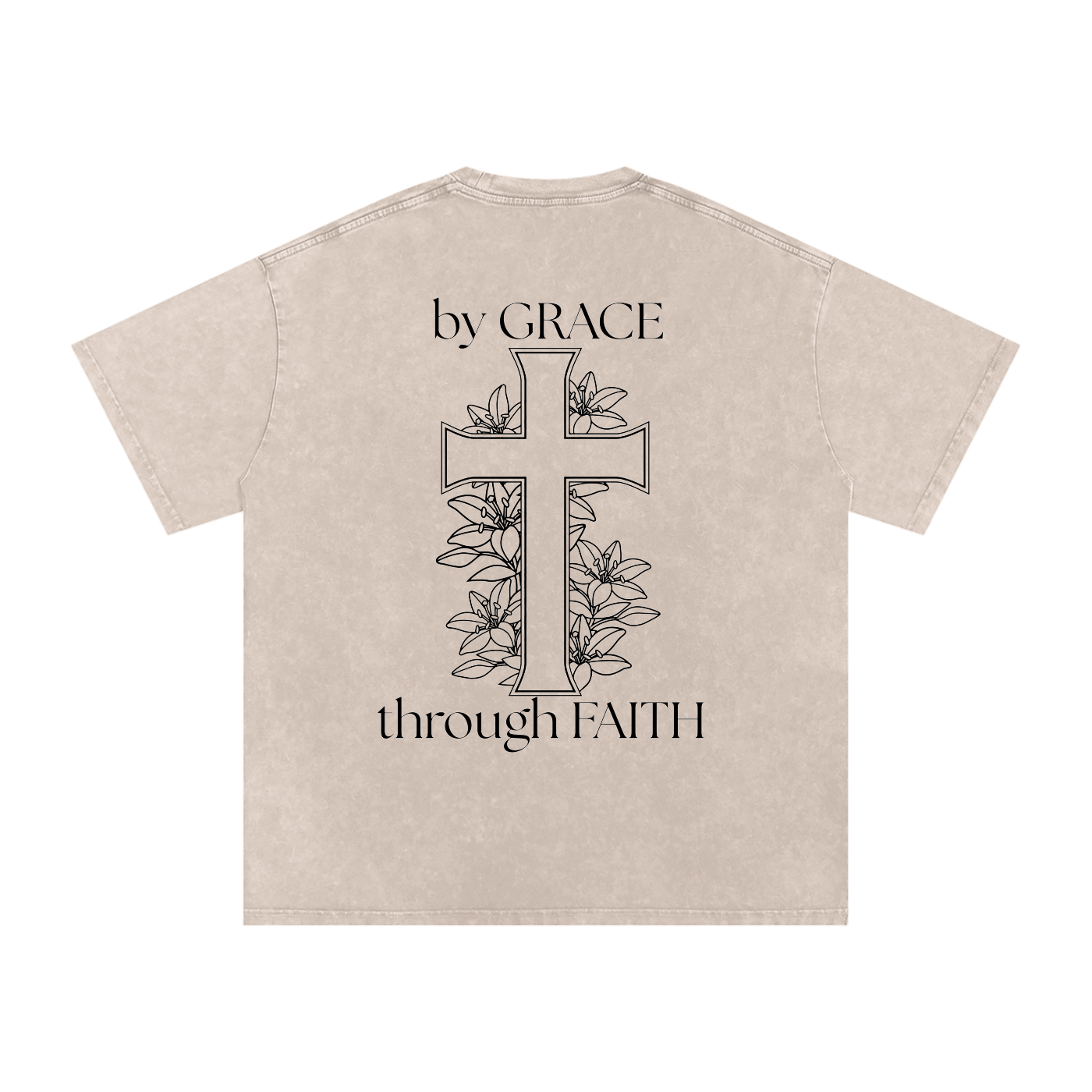 By Faith Acid Wash Oversize T-Shirt