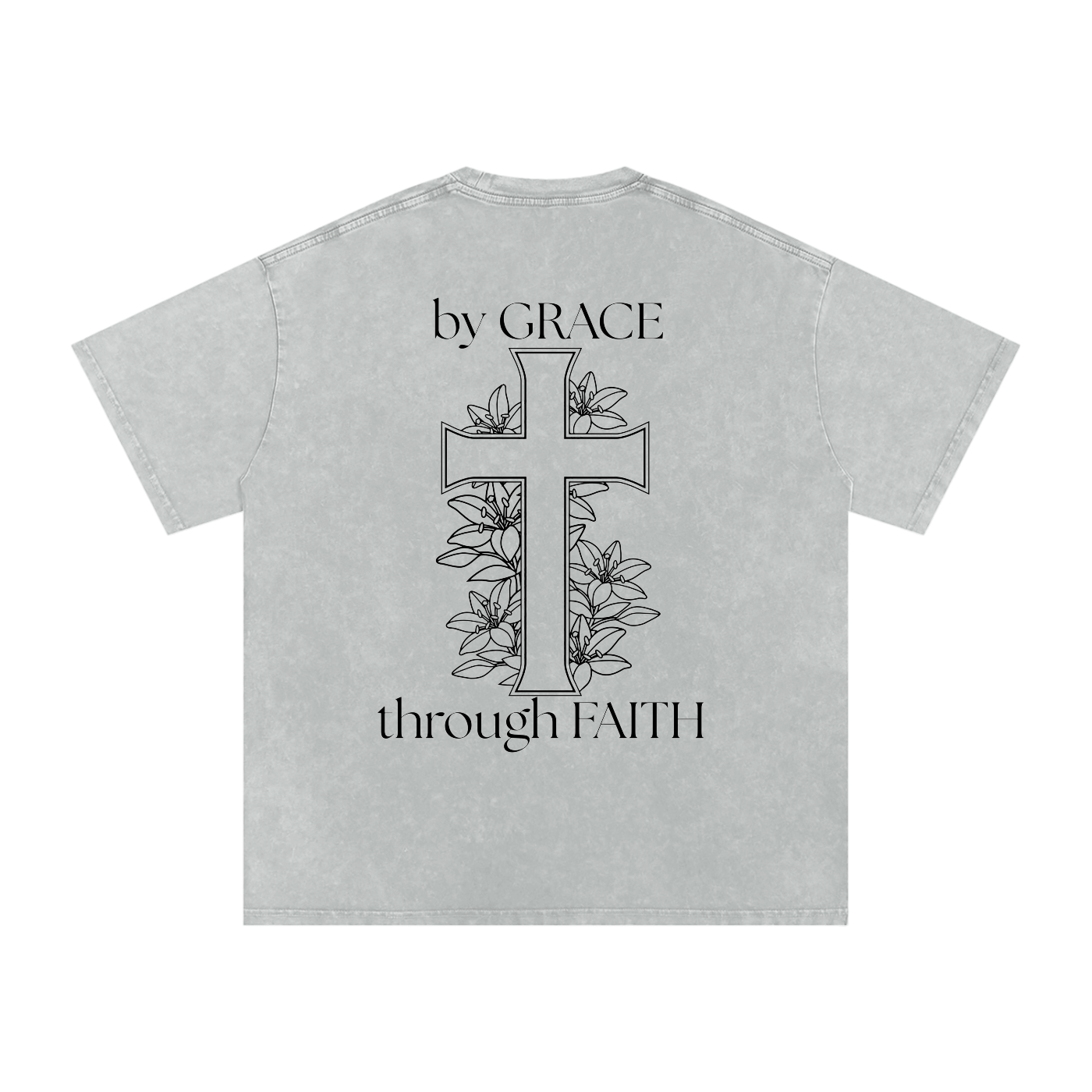 By Faith Acid Wash Oversize T-Shirt