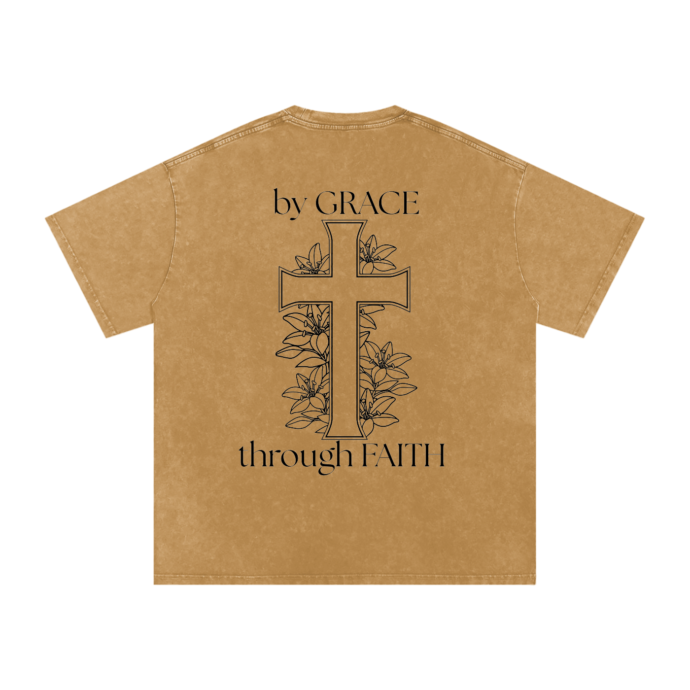 By Faith Acid Wash Oversize T-Shirt