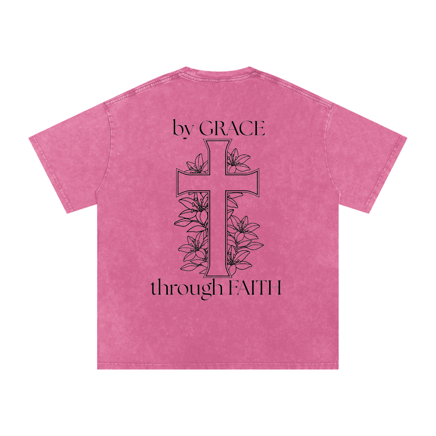 By Faith Acid Wash Oversize T-Shirt