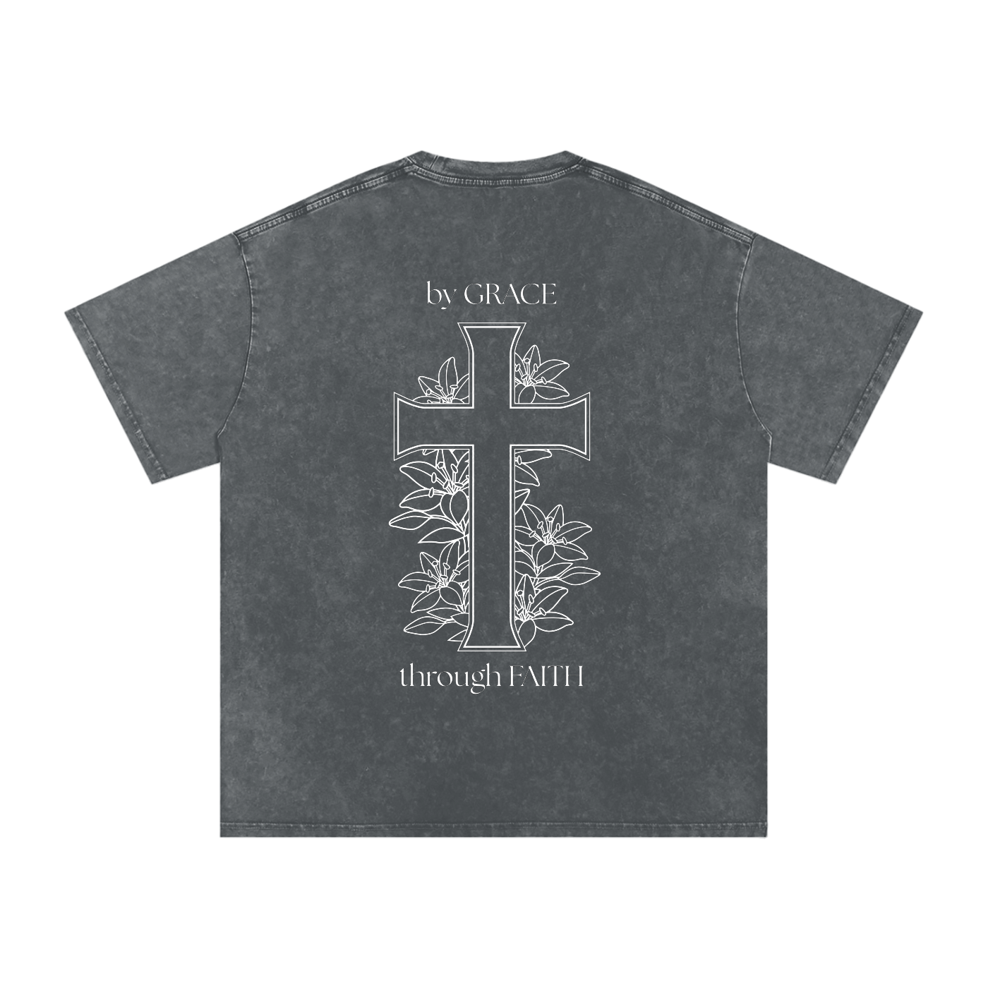 By Faith Acid Wash Oversize T-Shirt