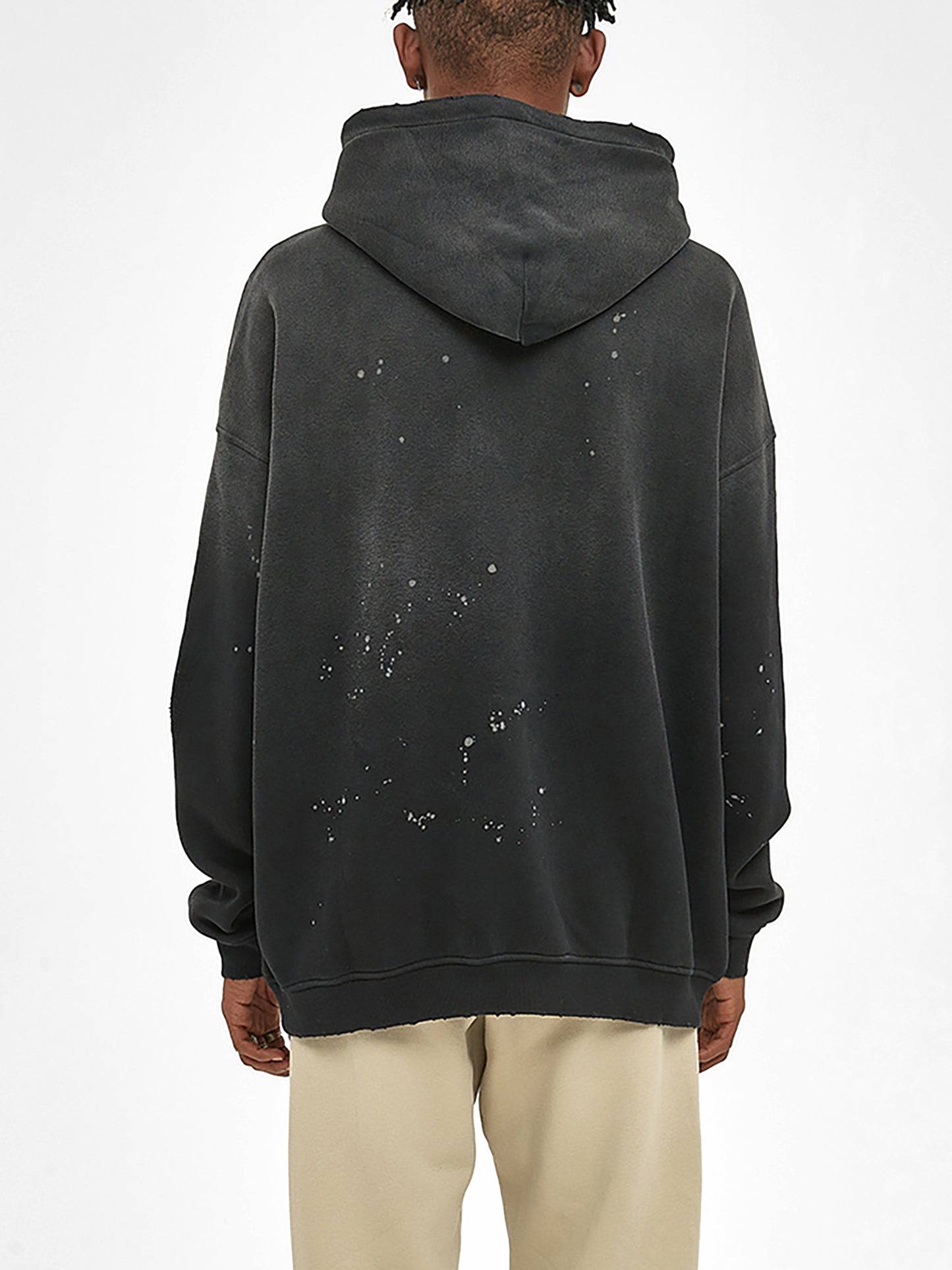 Pslam 91 Vintage Wash Frayed Fleece Hoodie